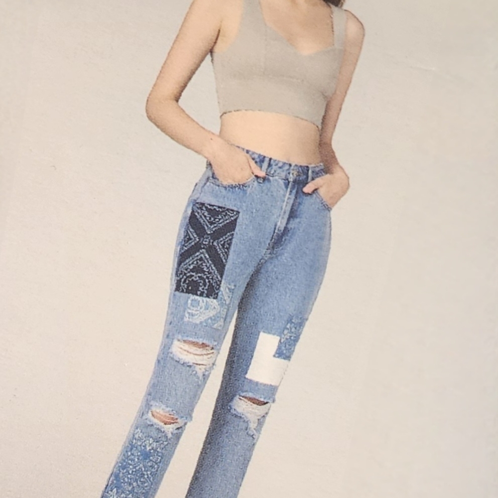 Simple Society High-Rise Jeans with Distressed Details